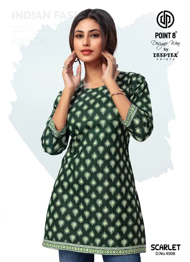 Scarlet Vol 4 By Deeptex Cotton Printed Ladies Top Wholesale Market In Surat
